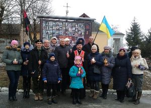 На Київщині з ініціативи парафії УГКЦ встановили банер героїв «Небесно сотні»